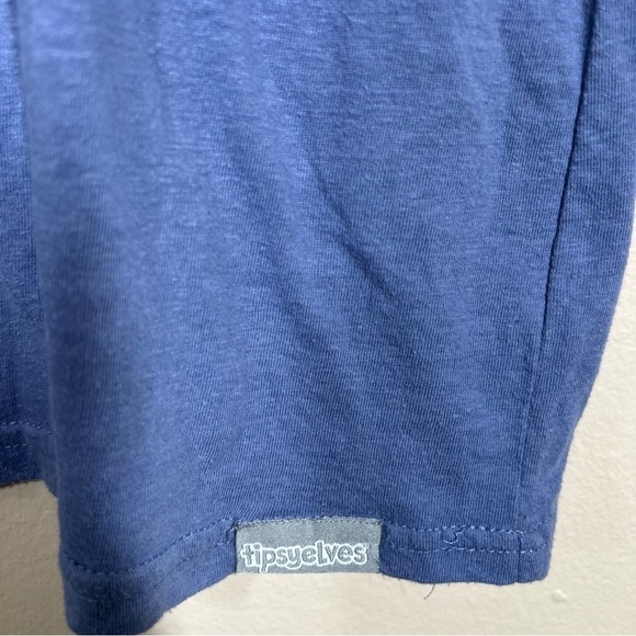 Tipsy Elves What’s Poppin’? Blue Graphic Tee Short Patriotic Fireworks Size Med - Picture 3 of 6